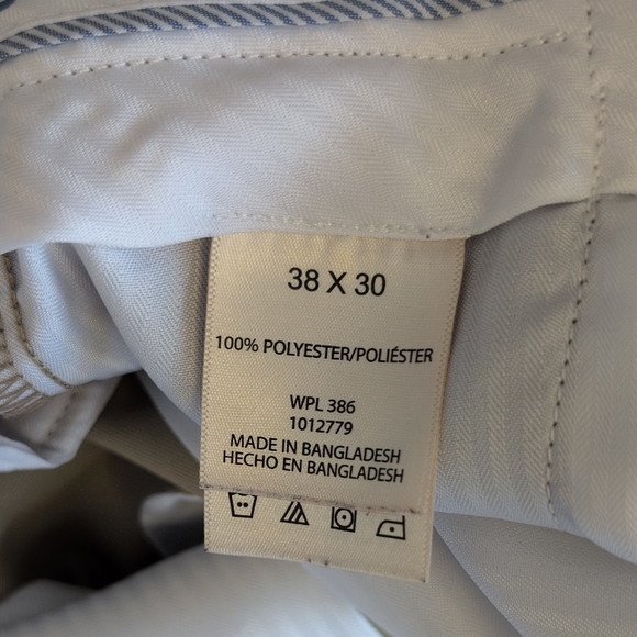 Haggar Men's Tan Chino Stretch Waist Dress Pants 38 x 30    P173 - Picture 7 of 8